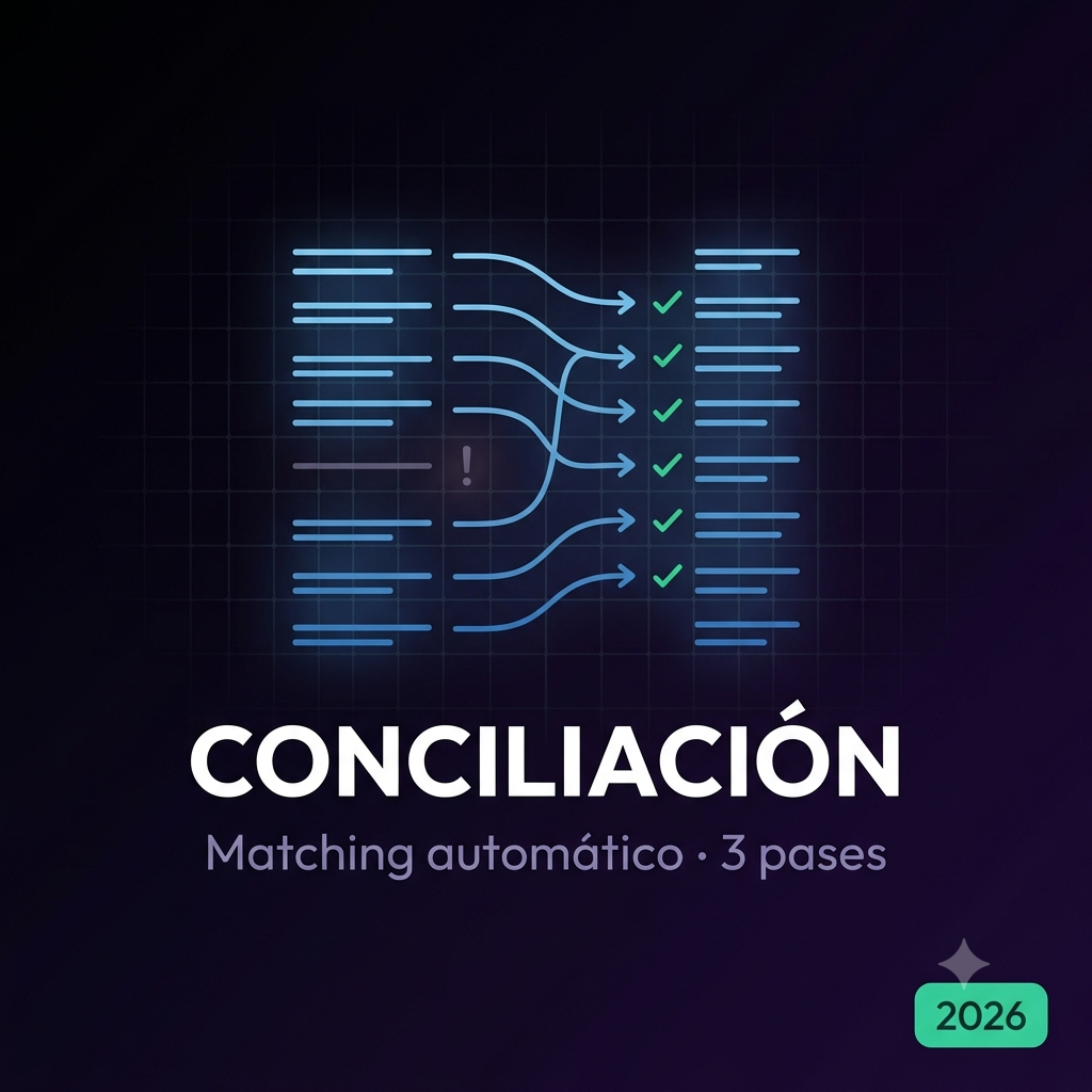 Conciliación Bancaria Automática — Matching Masivo CSV 2026