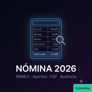 Liquidación de Nómina Colombia 2026 — Aportes, FSP y Auditoría